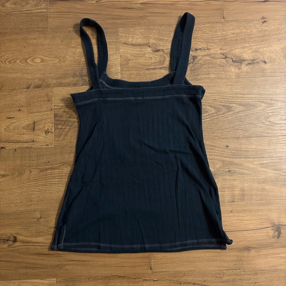 Free People Black Ribbed Tank Top - Picture 2 of 3